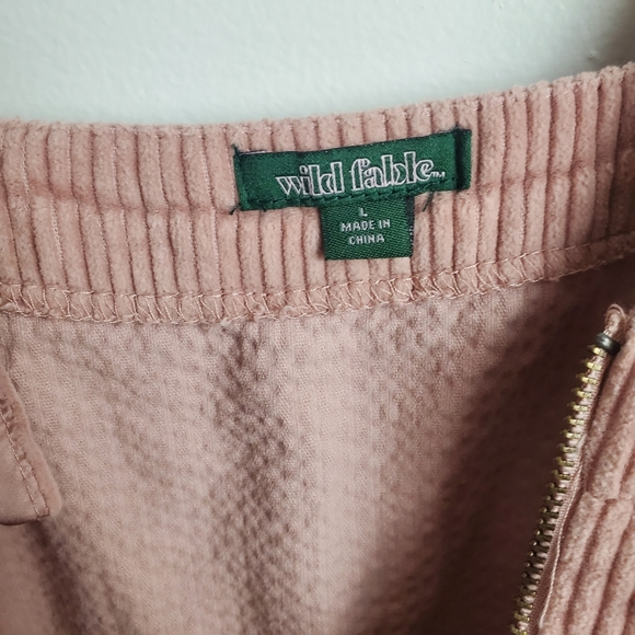 Wild Fable Pink/Blush Corduroy Jumper /Overall Mini Dress Size L - Picture 4 of 8